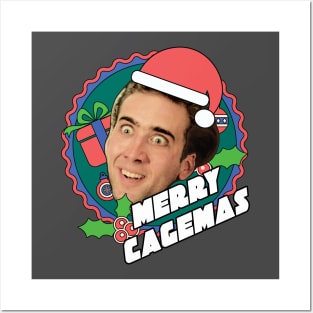 Merry Cagemas Nicolas Cage Christmas Posters and Art